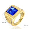 Wholesale Jewelry Titanium Steel Geometric Square Stone Ring For Men Punk Style Polishing