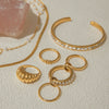 Wholesale Jewelry Titanium Steel Geometric Style String Of Pearls Bracelet With Electroplating