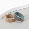 Wholesale Jewelry Titanium Steel Geometric Woven Mesh Deformation Ring Electroplated