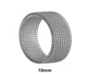 Wholesale Jewelry Titanium Steel Geometric Woven Mesh Deformation Ring Electroplated