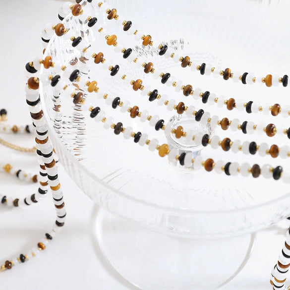 Wholesale Jewelry Titanium Steel Geometric Zebra Pattern Electroplating For Women
