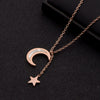 Wholesale Jewelry Titanium Steel Gold Color Pendant Necklace With Flower Pattern For Women Polished Box Chain