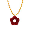Wholesale Jewelry 316L Stainless Steel Gold Plated Chain With Flower Resin Pendant Fresh Simple Style For Women