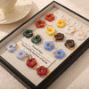 Wholesale Jewelry 316L Stainless Steel Gold Plated Chain With Flower Resin Pendant Fresh Simple Style For Women