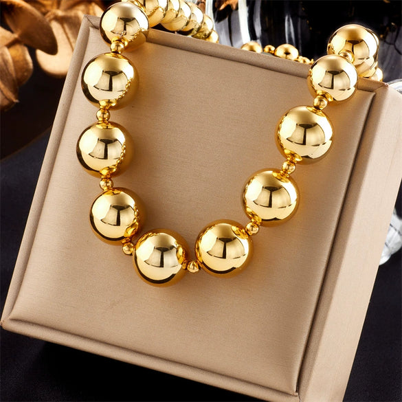 Wholesale Jewelry Titanium Steel Gold Plated Clavicle Chain Necklace Punk Hip Hop Fashion Design