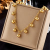 Wholesale Jewelry Titanium Steel Gold Plated Clavicle Chain Necklace Punk Hip Hop Fashion Design