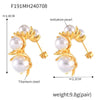 Wholesale Jewelry 316L Stainless Steel Gold Plated Geometric Cshaped Earrings For Women