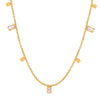 Wholesale Jewelry 316L Stainless Steel Gold Plated Geometric Square Pendant Necklace For Women
