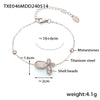 Wholesale Jewelry 316L Stainless Steel Gold Plated Inlaid White Shell Butterfly Pendant Unisex Set