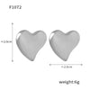 Wholesale Jewelry 316L Stainless Steel Gold Plated Irregular Heart Shaped Earrings
