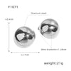 Wholesale Jewelry 316L Stainless Steel Goldplated Geometric Round Earrings For Women