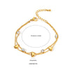 Wholesale Jewelry Titanium Steel Heart Flower Rhombus Electroplating Bracelet For Women
