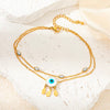 Wholesale Jewelry Titanium Steel Heart Flower Rhombus Electroplating Bracelet For Women