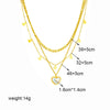 Wholesale Jewelry Titanium Steel Heart Shape Electroplating Pendant Necklace