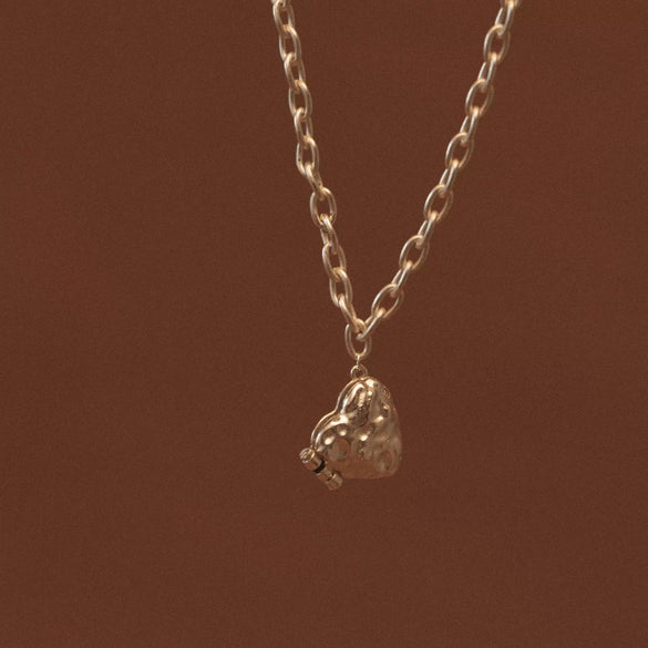 Wholesale Jewelry Titanium Steel Heart Shape Oil Drop Printing Electroplated Pendant Necklace