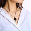 Wholesale Jewelry Titanium Steel Heart Shaped Friendship Pendant Two Piece Set Electroplated Simple Style