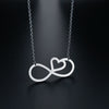 Wholesale Jewelry Titanium Steel Heartshaped Butterfly Knot Necklace For Women With Polishing Plasma Treatment