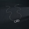 Wholesale Jewelry Titanium Steel Heartshaped Butterfly Knot Necklace For Women With Polishing Plasma Treatment