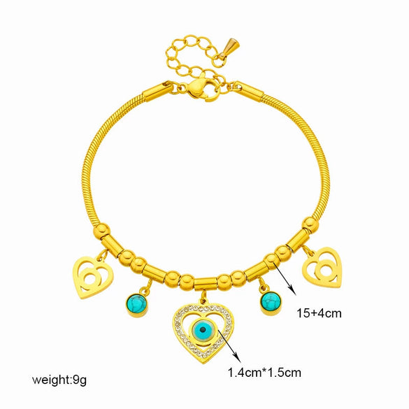 Wholesale Jewelry Titanium Steel Hollow Heart Pendant Chain Electroplated Women's Style