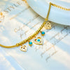 Wholesale Jewelry Titanium Steel Hollow Heart Pendant Chain Electroplated Women's Style