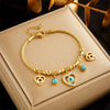 Wholesale Jewelry Titanium Steel Hollow Heart Pendant Chain Electroplated Women's Style