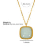 Wholesale Jewelry 316L Stainless Steel Inlaid Jade French Retro Style With Stars Sun And Moon Clouds Universe Pattern Earrings Necklace Set For Women