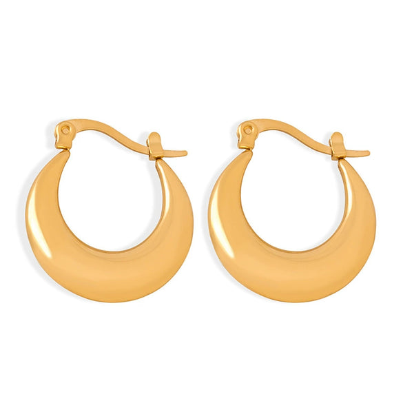 Wholesale Jewelry 316L Stainless Steel 18K Gold Plated Geometric Earrings For Women