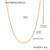 Wholesale Jewelry 316L Stainless Steel Lapis Lazuli Crescent Geometric Double Layer Stacked Necklace And Bead Earrings Light Luxury Electroplating For Women