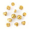 Wholesale Jewelry Titanium Steel Loose Beads Spacer Beads Love Embossed Perforated Fashion Style Drum Beads With Gold Plating
