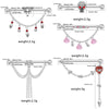 Wholesale Jewelry Titanium Steel Love Double Ear Hole Piercing With Heart Bow Star Shapes Electroplated