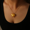 Wholesale Jewelry 316L Stainless Steel Love Drops Drops Bell Pattern Electroplating Pendant Earrings Necklace