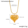 Wholesale Jewelry 316L Stainless Steel Love Drops Drops Bell Pattern Electroplating Pendant Earrings Necklace
