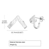 Wholesale Jewelry Titanium Steel Men's Geometric Vshaped Ear Studs Electroplated