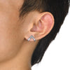 Wholesale Jewelry Titanium Steel Men's Geometric Vshaped Ear Studs Electroplated