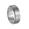Wholesale Jewelry Titanium Steel Men's Ring Blackplated Frosted Geometric Rotating Decompression