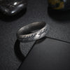 Wholesale Jewelry Titanium Steel Men's Ring Old Craft Distressed Geometric Style