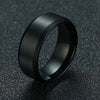 Wholesale Jewelry Titanium Steel Men's Ring With Geometric Design And Electroplating Treatment