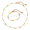 Wholesale Jewelry 316L Stainless Steel O Chain Electroplated Sweet Cool Geometric Style Women's Necklace And Bracelet Accessories