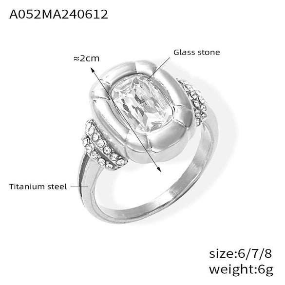 Wholesale Jewelry 316L Stainless Steel Oval Chain Style Retro Light Luxury Cold Niche Design Electroplated Earrings Bracelet Set