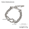 Wholesale Jewelry Titanium Steel Plant Flowers Woven Tassel Electroplating Necklace Bracelet Ring Set