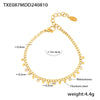 Wholesale Jewelry 316L Stainless Steel Plated 18K Gold Round Bead Spacer Diamond Tassel Necklace And Bracelet