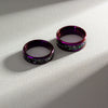 Wholesale Jewelry Titanium Steel Purple Geometric Pattern Ring And Bracelet For Couples