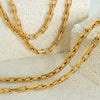 Wholesale Jewelry 316L Stainless Steel Regular Chain Hiphop Geometric Electroplating Unisex Necklace Bracelet