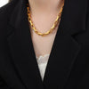 Wholesale Jewelry 316L Stainless Steel Regular Chain Hiphop Geometric Electroplating Unisex Necklace Bracelet