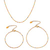 Wholesale Jewelry 316L Stainless Steel Rice Bead Chain Oil Dropping Design Electroplated Unisex
