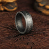 Wholesale Jewelry Titanium Steel Ring Distressed Style With Viking Loon Rune Letters Numbers Text Unisex