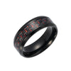 Wholesale Jewelry Titanium Steel Ring Inlaid With Carbon Fiber Unisex With Letters Numbers Text Electroplated