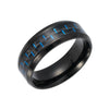 Wholesale Jewelry Titanium Steel Ring Inlaid With Carbon Fiber Unisex With Letters Numbers Text Electroplated