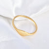Wholesale Jewelry Titanium Steel Ring Matte Brushed Geometric Style 18K Gold Plated
