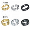 Wholesale Jewelry Titanium Steel Ring With Letters Numbers Text Pattern Vacuum Plating